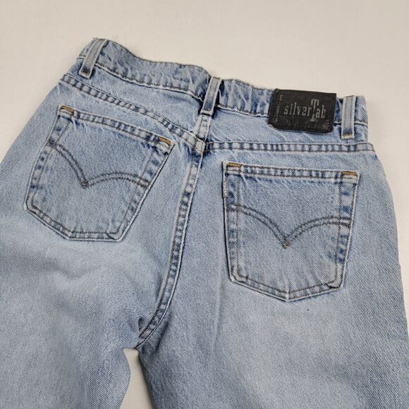 Vintage 90s Levi’s Silver‎ Tab Bellbottom Flare Light Wash Jeans Sz 5 (27x30.5) - Picture 9 of 15